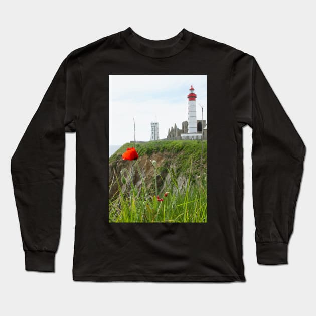  Saint-Mathieu and the poppy Long Sleeve T-Shirt by rollier